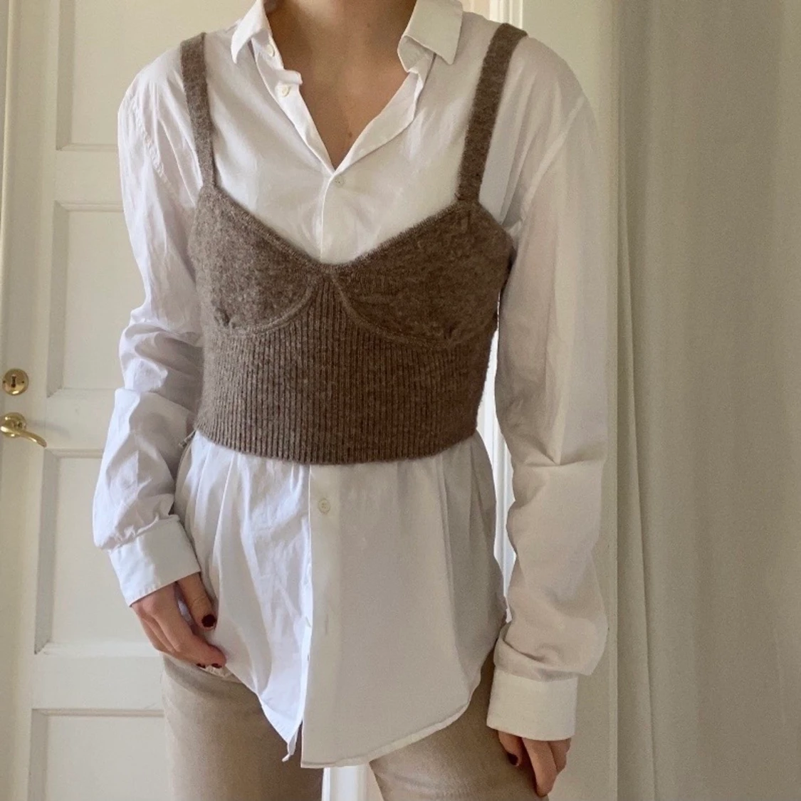 Stickad topp MANGO  - 90