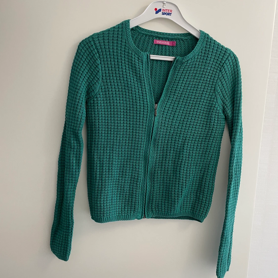 Grön zip kofta storlek S - 90