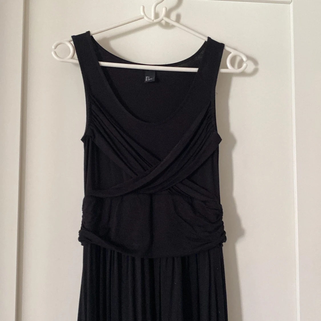 Svart lång bomullsklänning - 91