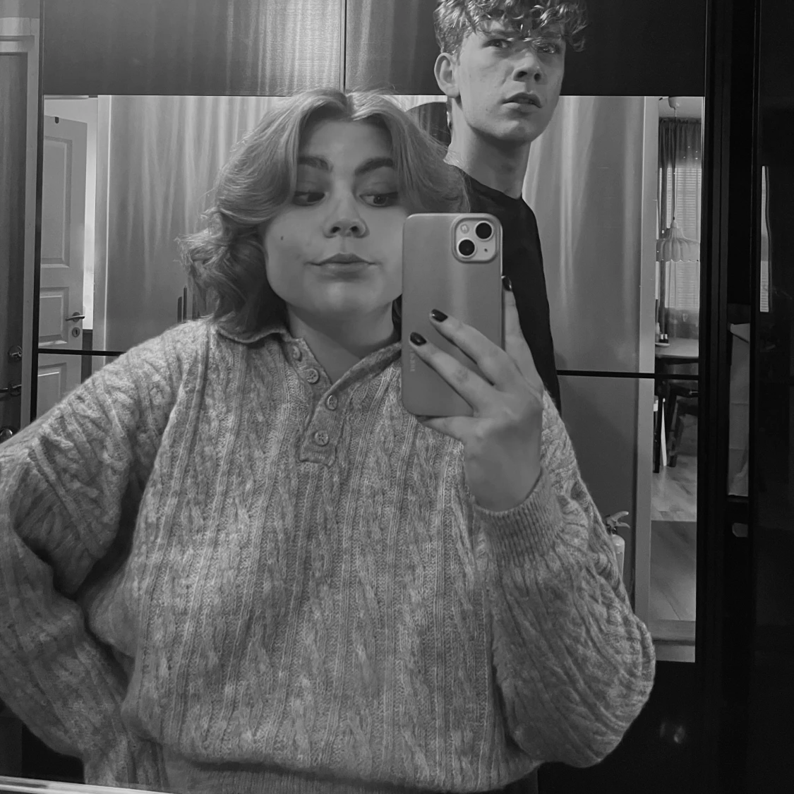 Långärmad tröja med krage  - 90