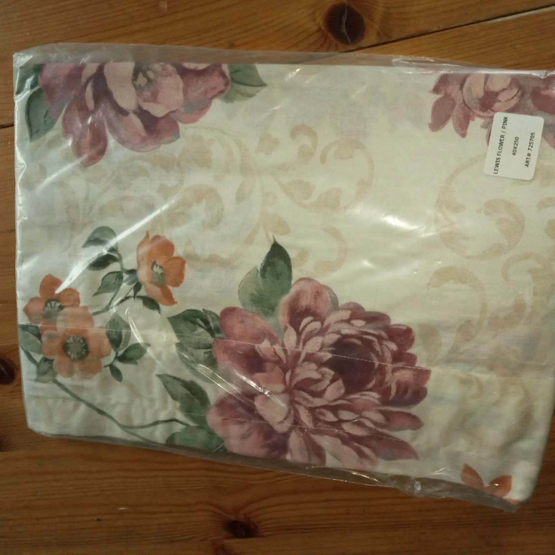 Gardinkappa Lewis Flower Rosa 40x250 . - 90