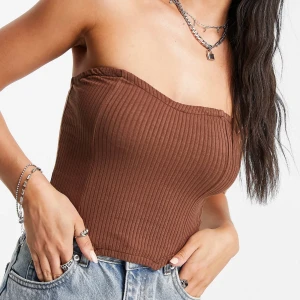 Ribbad brun Bandeau topp - Brun topp utan band, så snygg men kommer aldrig till användning. Passar nog både S & M