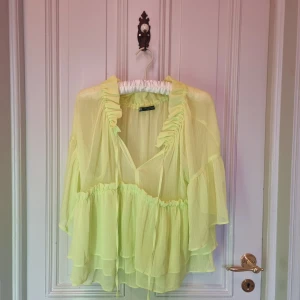 Sommar/Festival - Blus som är perfekt till sommar/festival etc. Är sjukt skön. Köpt ett tag sen men alldrig andvänd.Tunt material som är skön att ha på sig. Säljer då den inte är min stil längre🥰💚