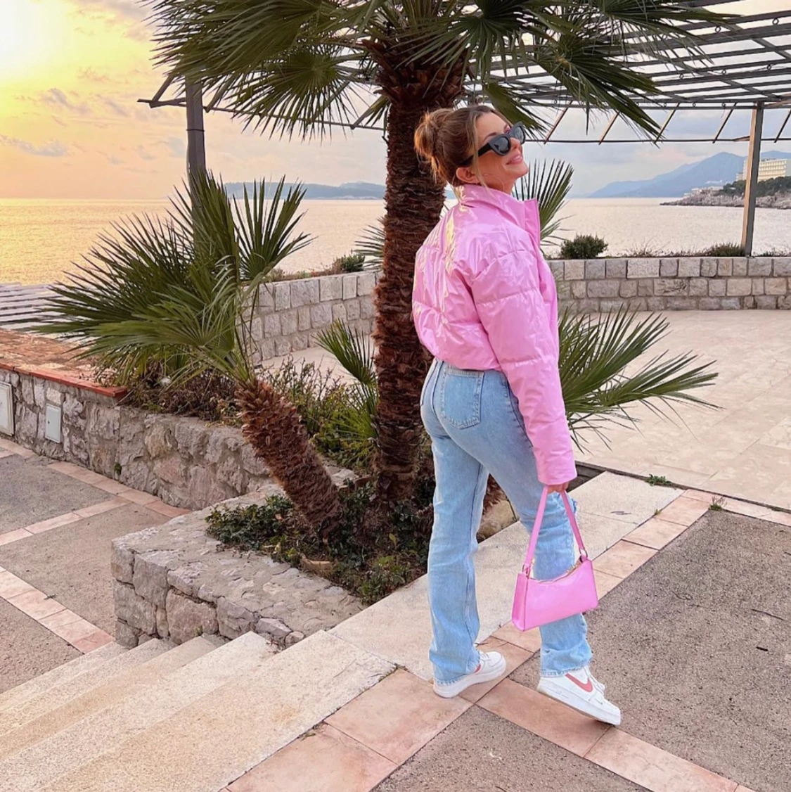 Puffer jacka babyrosa  - 91