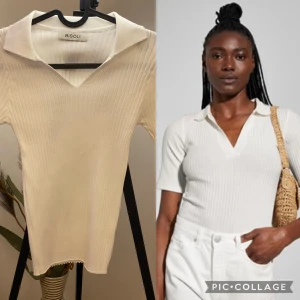 Topp med krage - Vit topp med krage