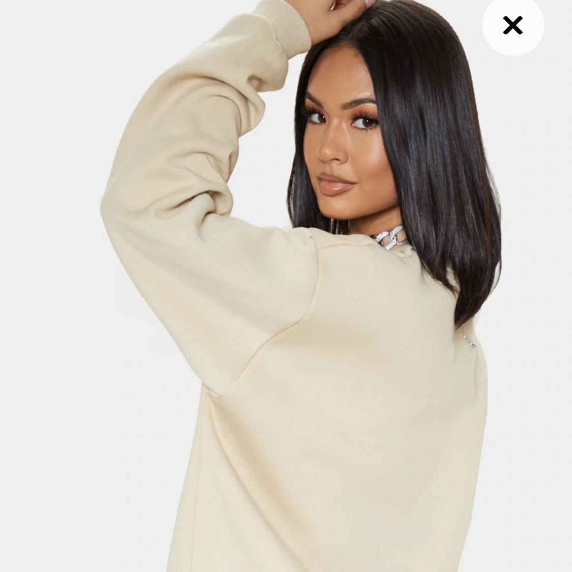 Beige oversized tröja storlek XL - 90