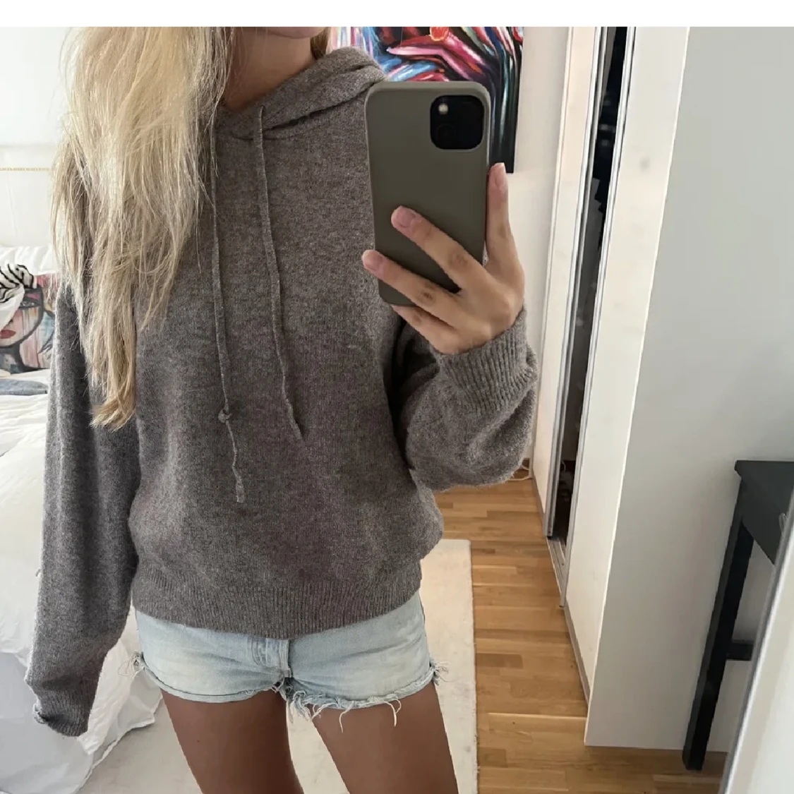 Lindex stickad hoodie