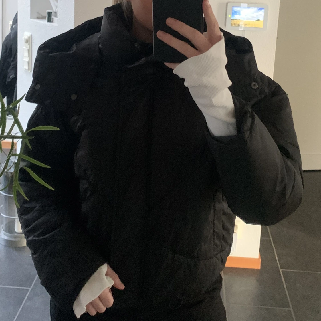 Svart dunjacka  - 90