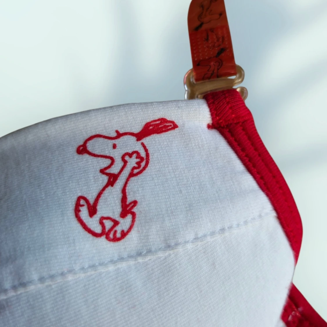 Snoopy underklädesset i vitt och rött - 3