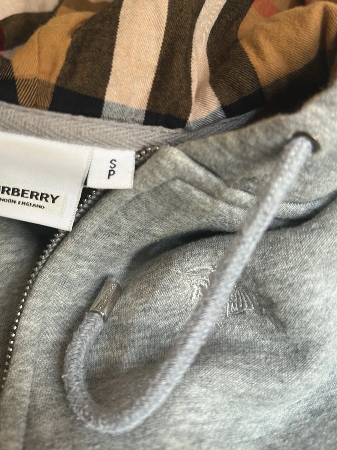 Grå zip-hoodie från Burberry - 3