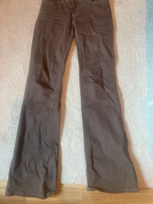 Bruna Nelly jeans - Säljer dessa bruna Nelly jeans i storlek 34! Superfina men får tyvärr inte så mycket användning av dem, bara använda fåtal gånger. Bootcut i modellen
