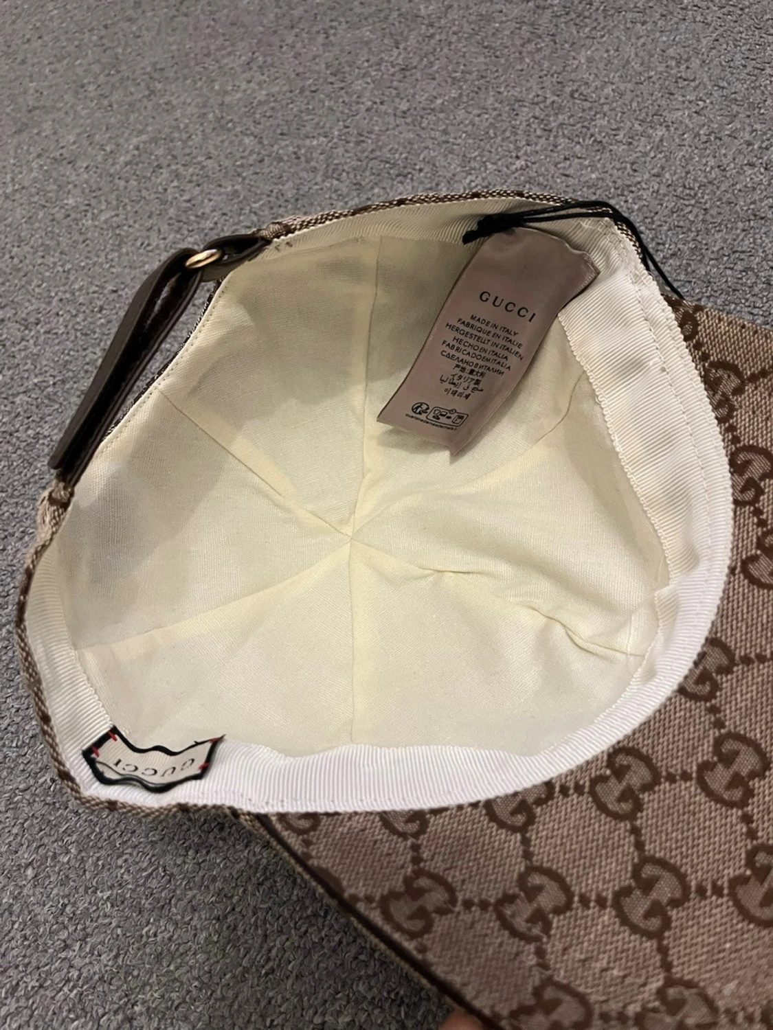 Gucci beige keps med GG-mönster - 3