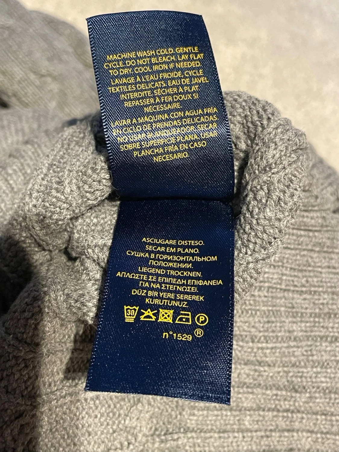 Grå kabelstickad tröja Polo Ralph Lauren - 2