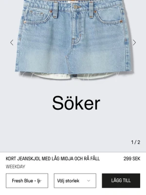 Söker - Söker en liknande jeanskjol i storlek xs,32/34. Skriv om du har en och kan tänka dig att sälja. 
