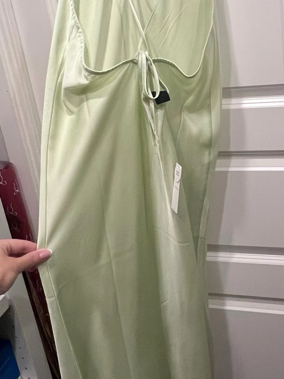 Ljusgrön långklänning från Lindex - 3