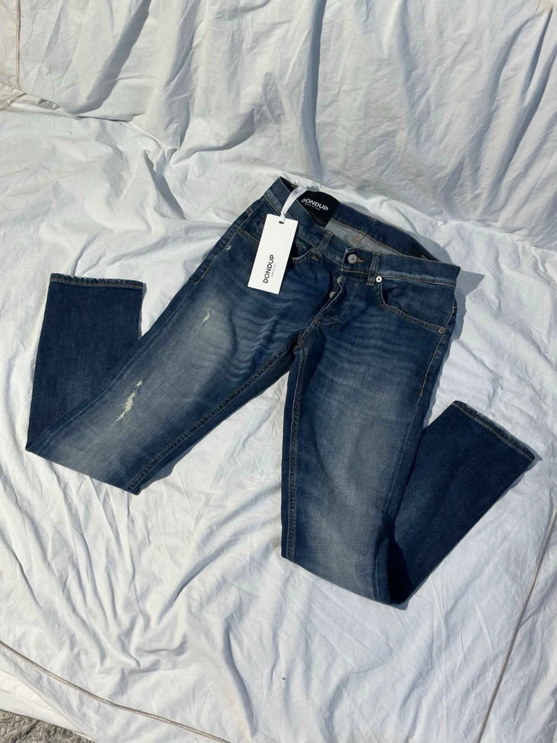 Blå slim fit jeans från Dondup George - 1