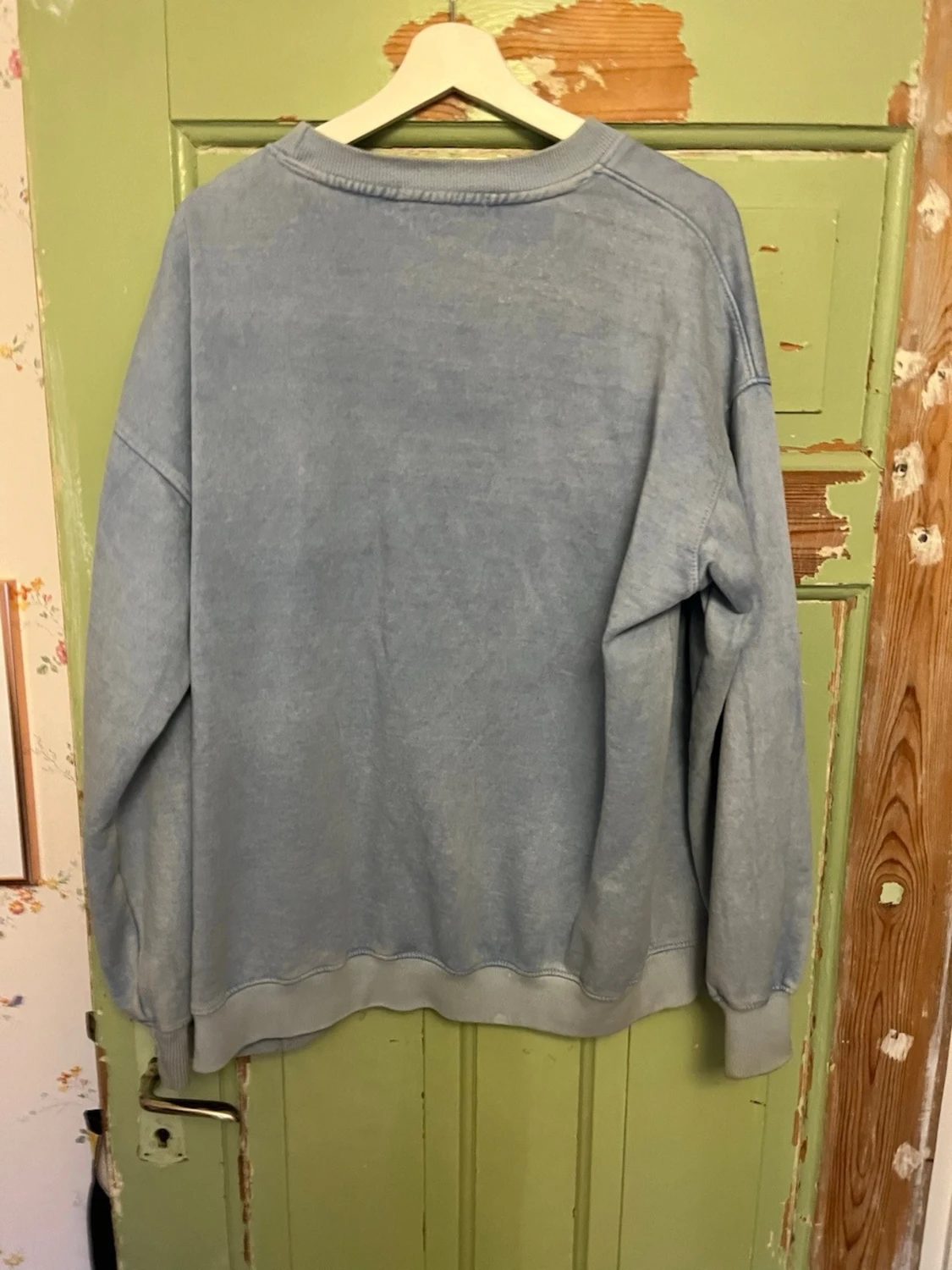 Ljusblå oversized sweatshirt - 1