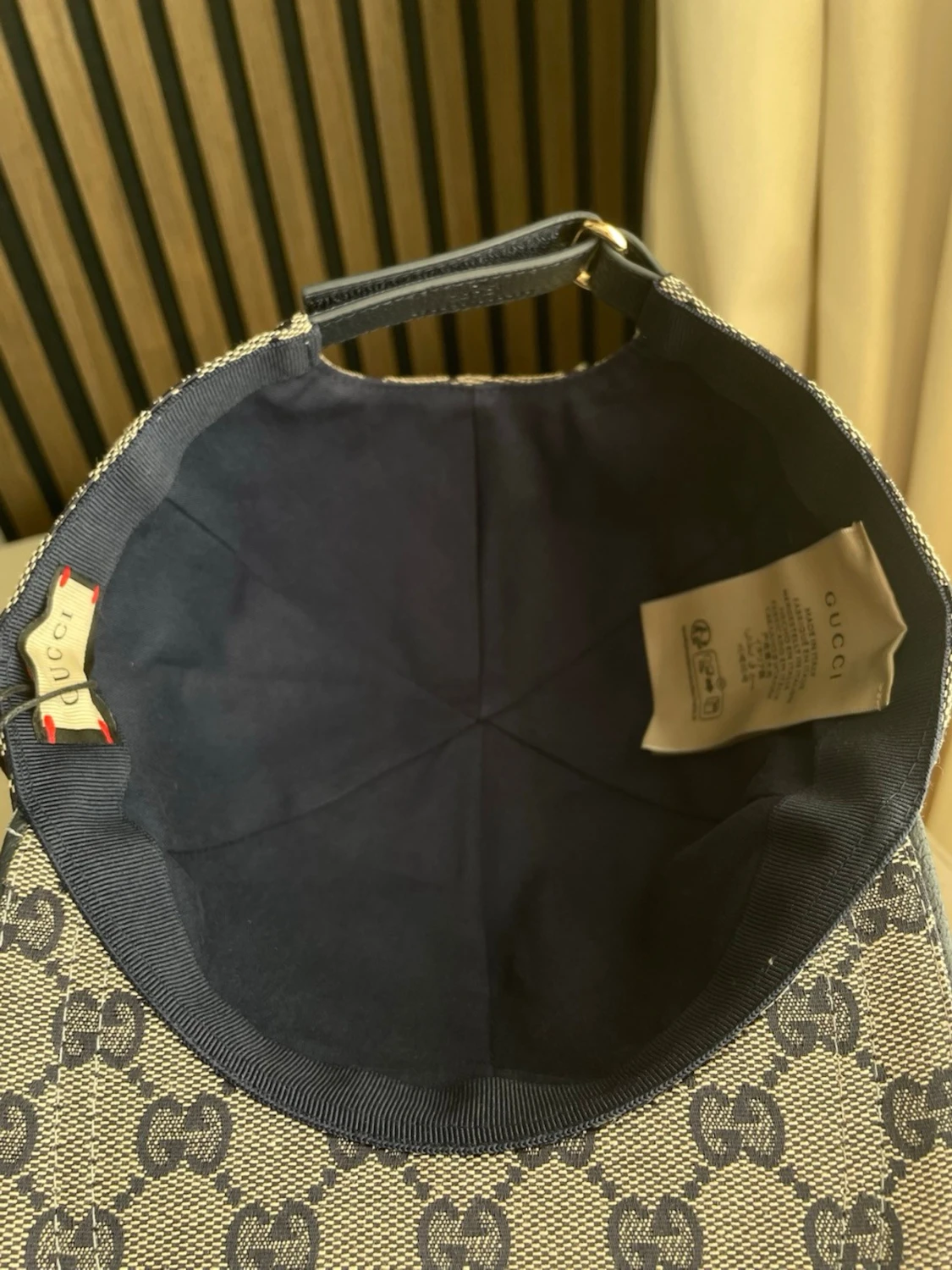 Gucci beige keps med GG-mönster - 2