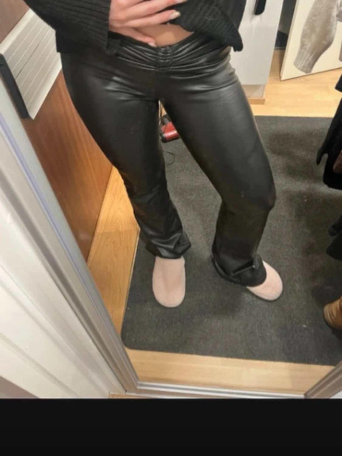 lågmidjade bootcut skinnbyxor - 1