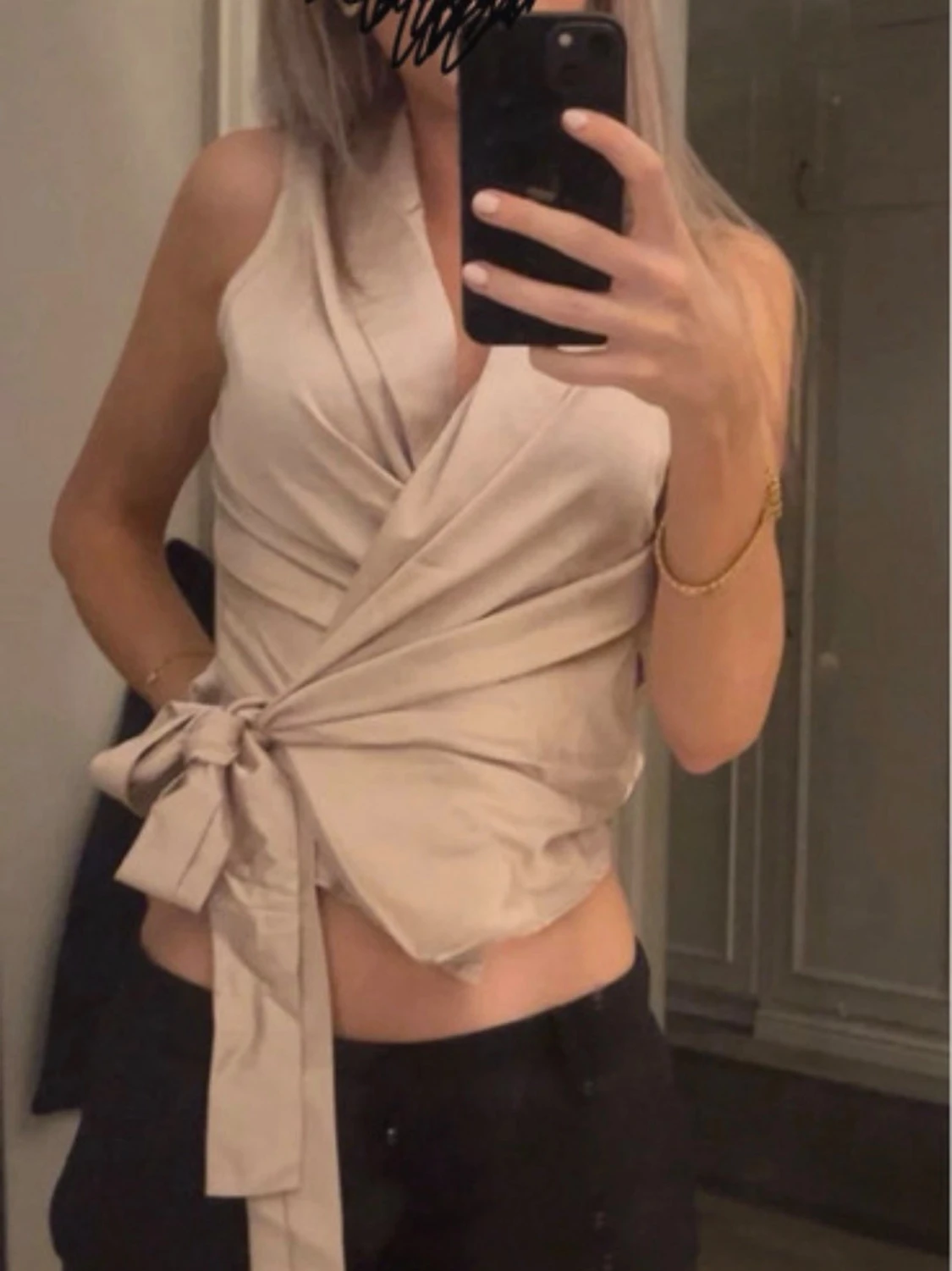 Satin omlottopp
