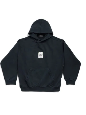 Balenciaga  - Balenciaga Luggage/ airport tag hoodie from the 2025 Chinese 520 Capsule Collection Faded black Sz S in medium fit