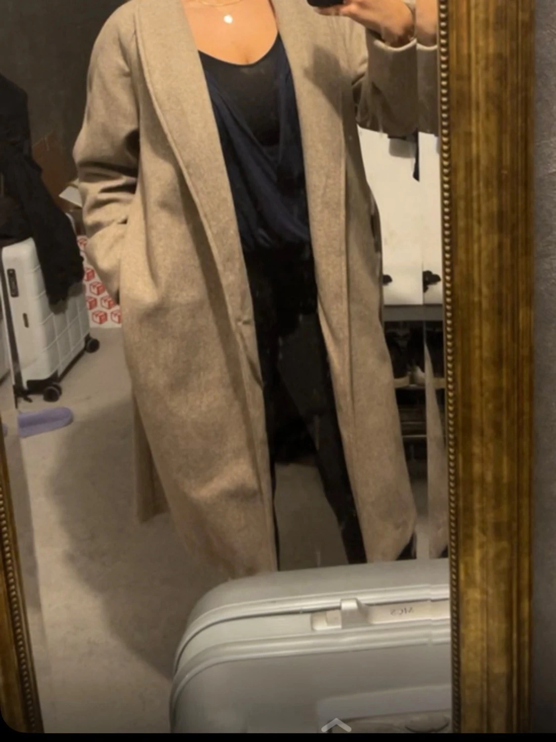 Beige ullkappa från ONLY - 5