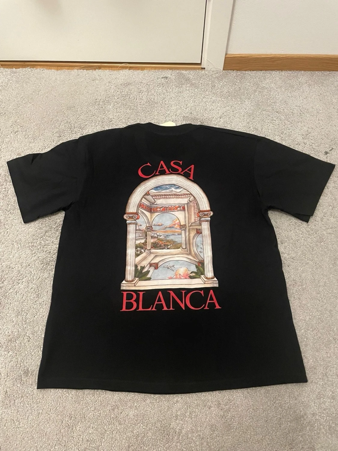 Svart Casa Blanca t-shirt med tryck