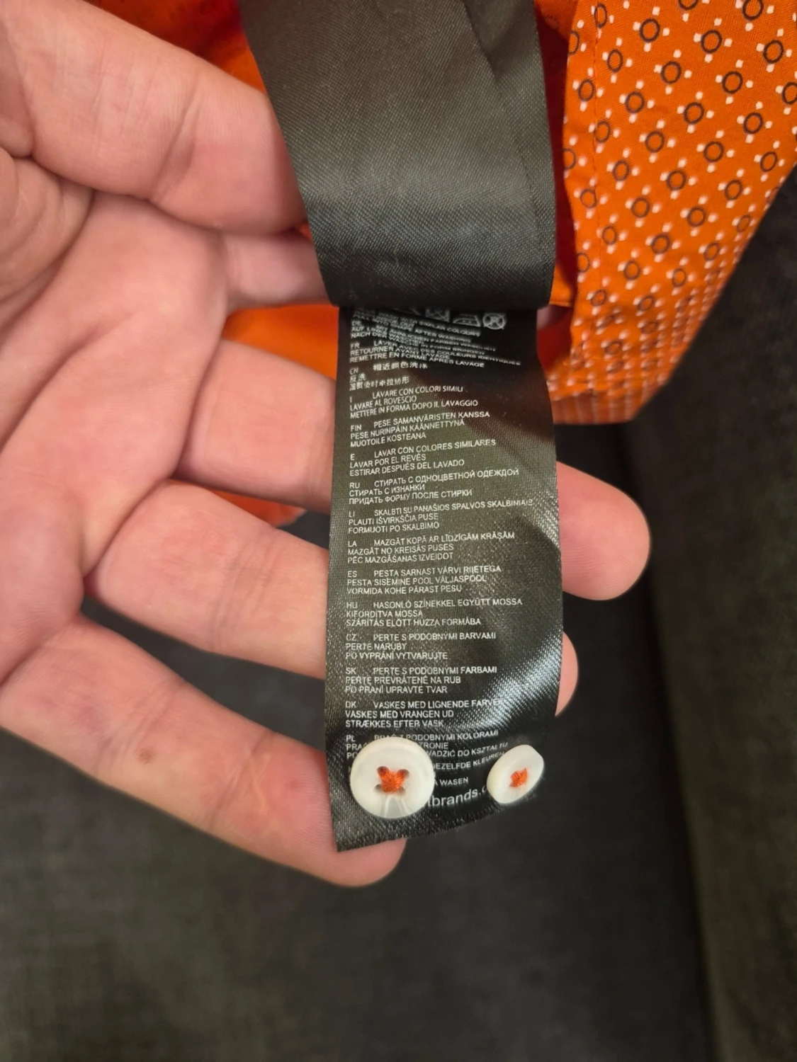 Orange mönstrad skjorta från Jack's comfort fit M - 6