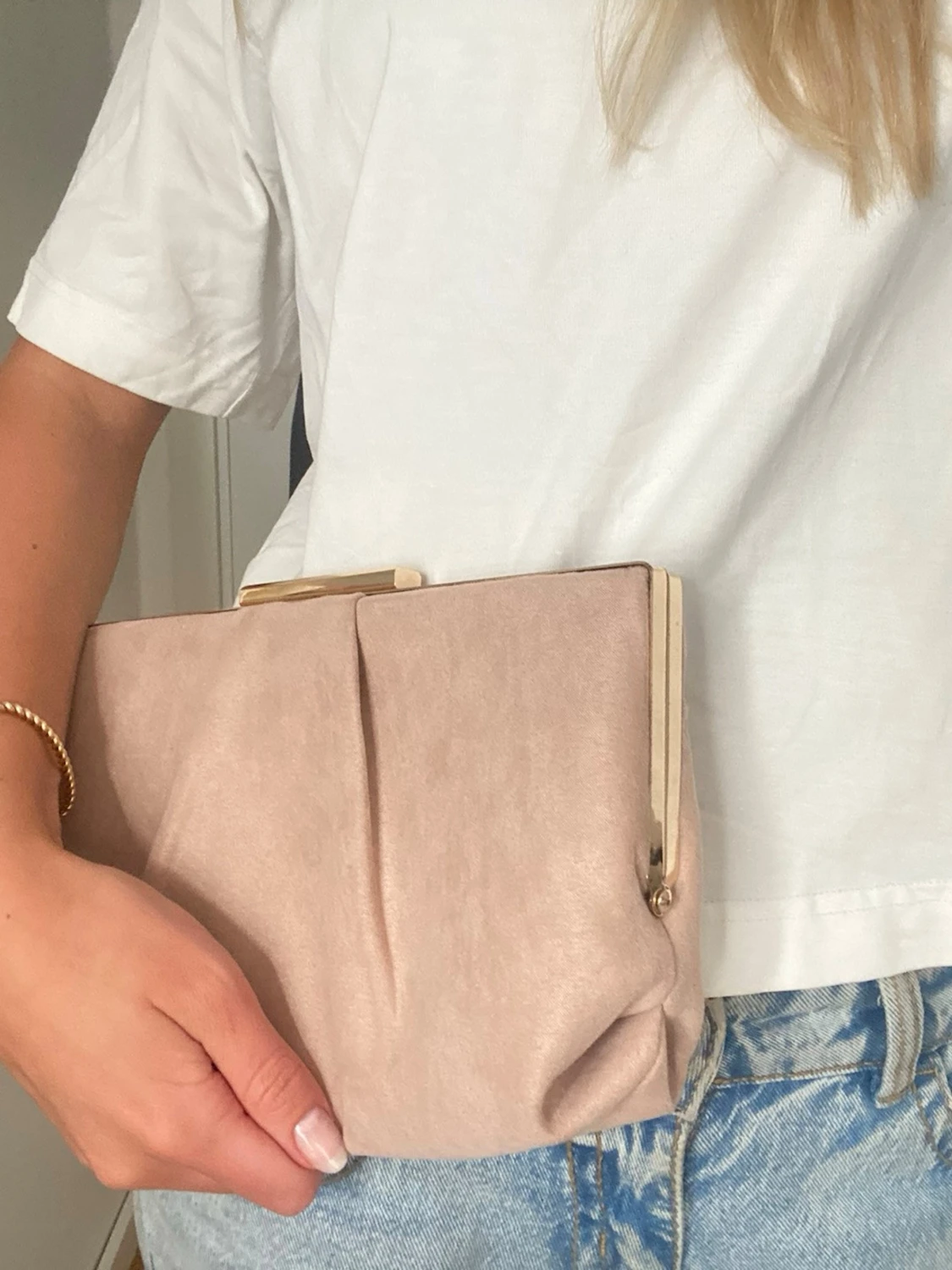 Rosa handväska/clutch - 3
