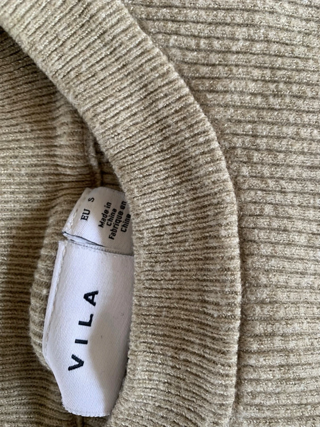 Beige ribbat set från Vila - 3