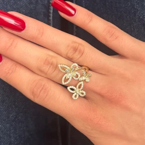 Ring - Justerbar, 14k guld platering 