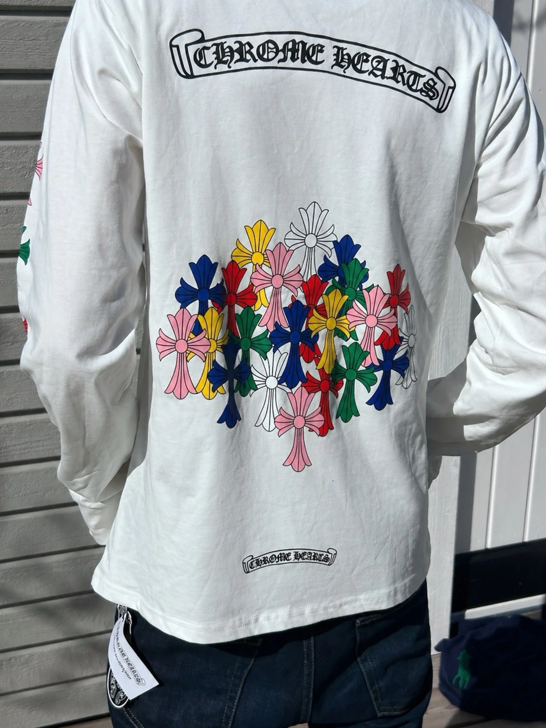 Vit långärmad topp från Chrome Hearts - 1
