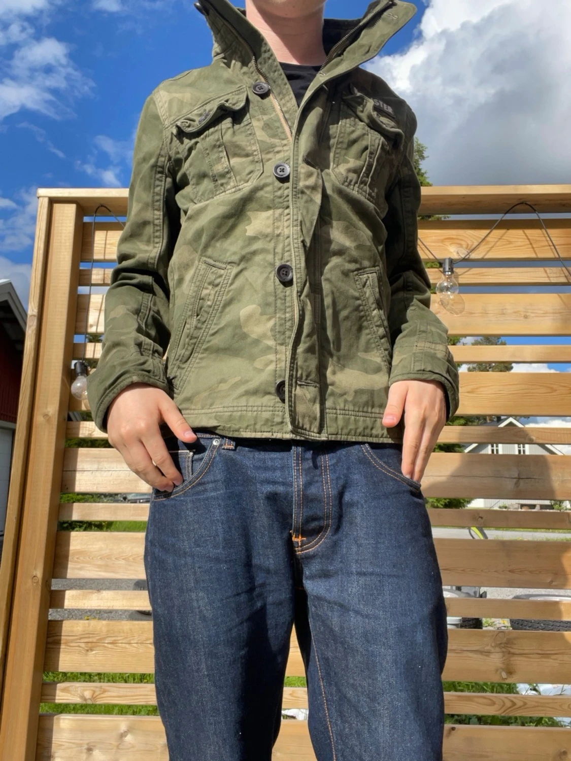 Grön hollister fieldjacket  - 1