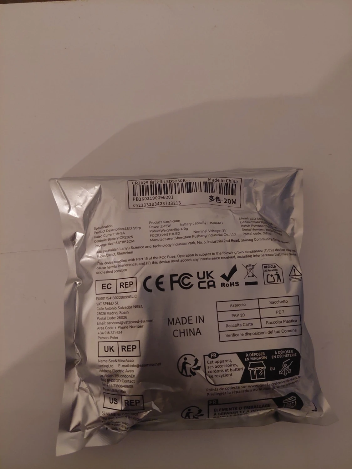 20m LED-ljusslinga RGB med USB-kontakt - 5