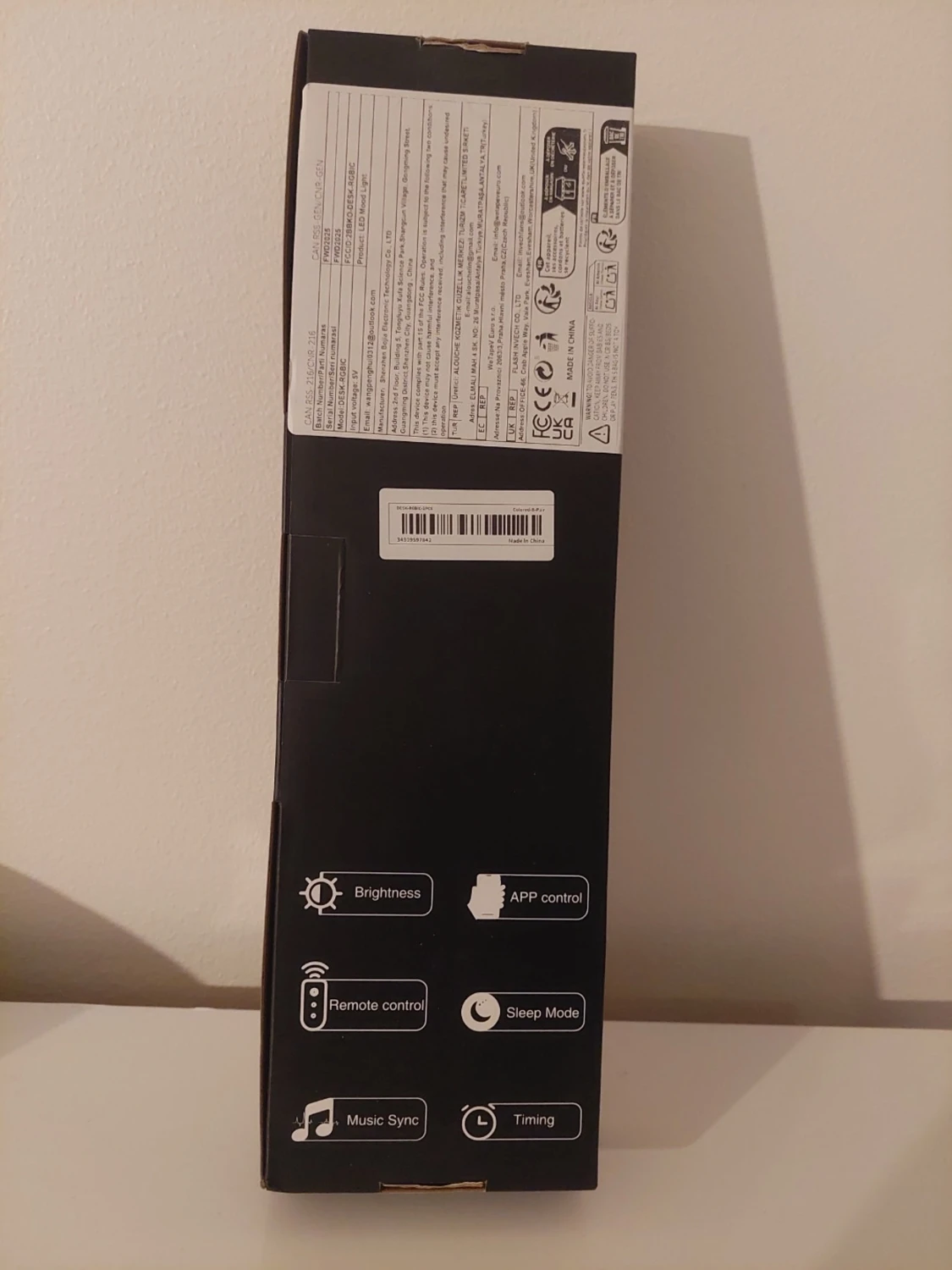 Två LED RGB-ljusrör med svart fot - 5