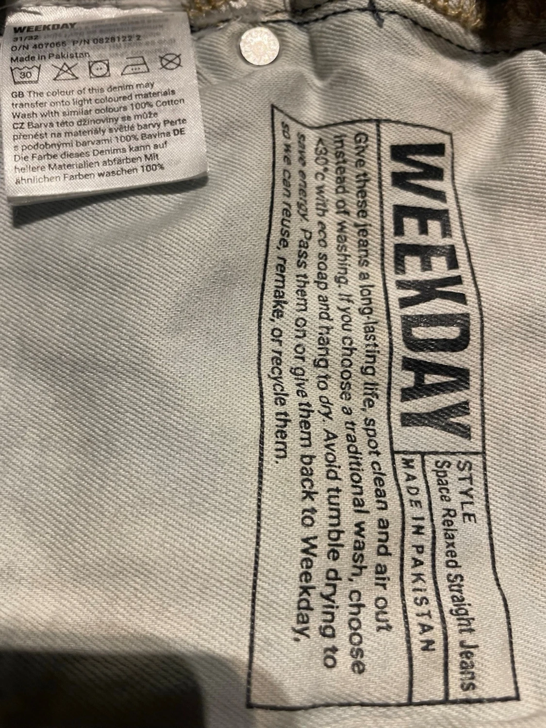 Mörkblå raka jeans - 2