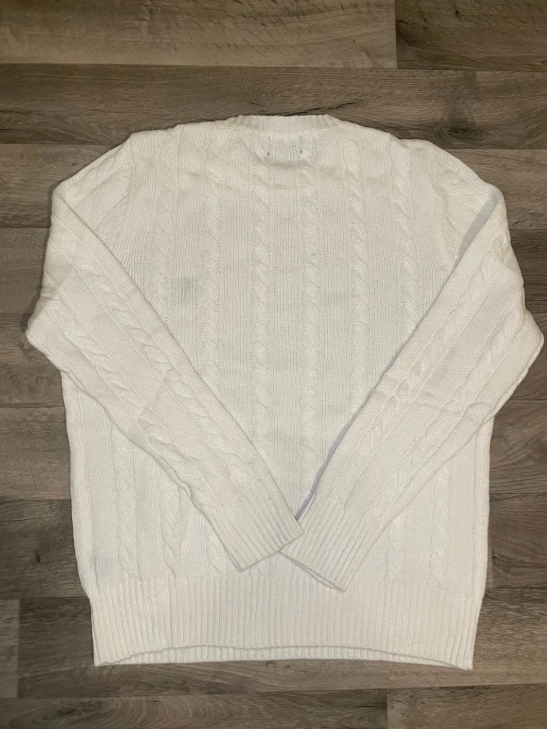 Vit kabelstickad tröja Polo Ralph Lauren - 4