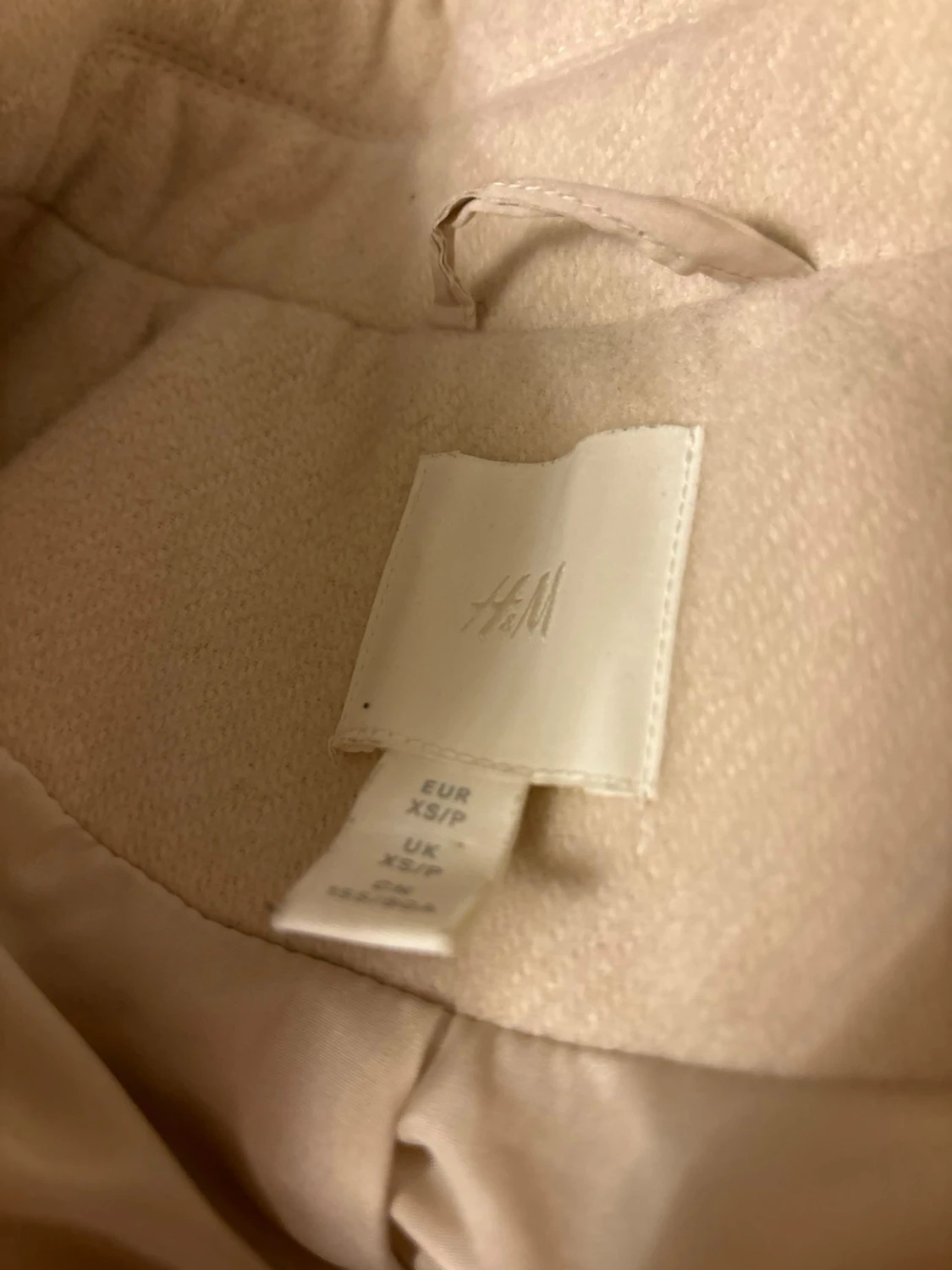 Krämvit ullkappa från H&M - 3