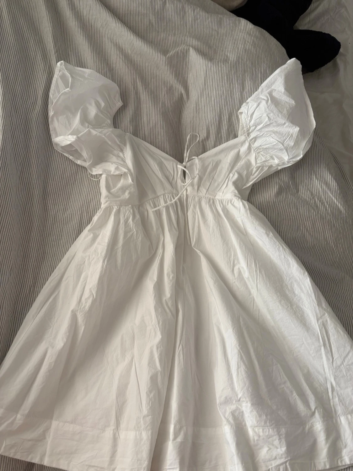 Vit kort klänning  - 2