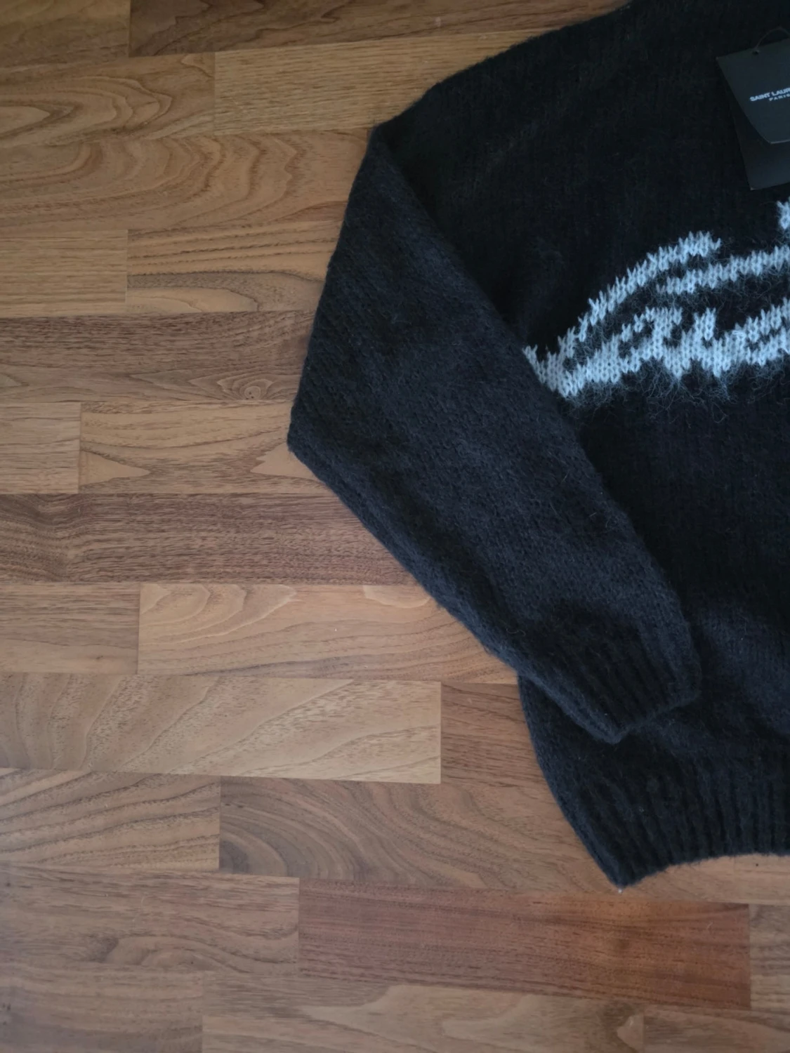 Svart stickad Saint Laurent tröja - 3