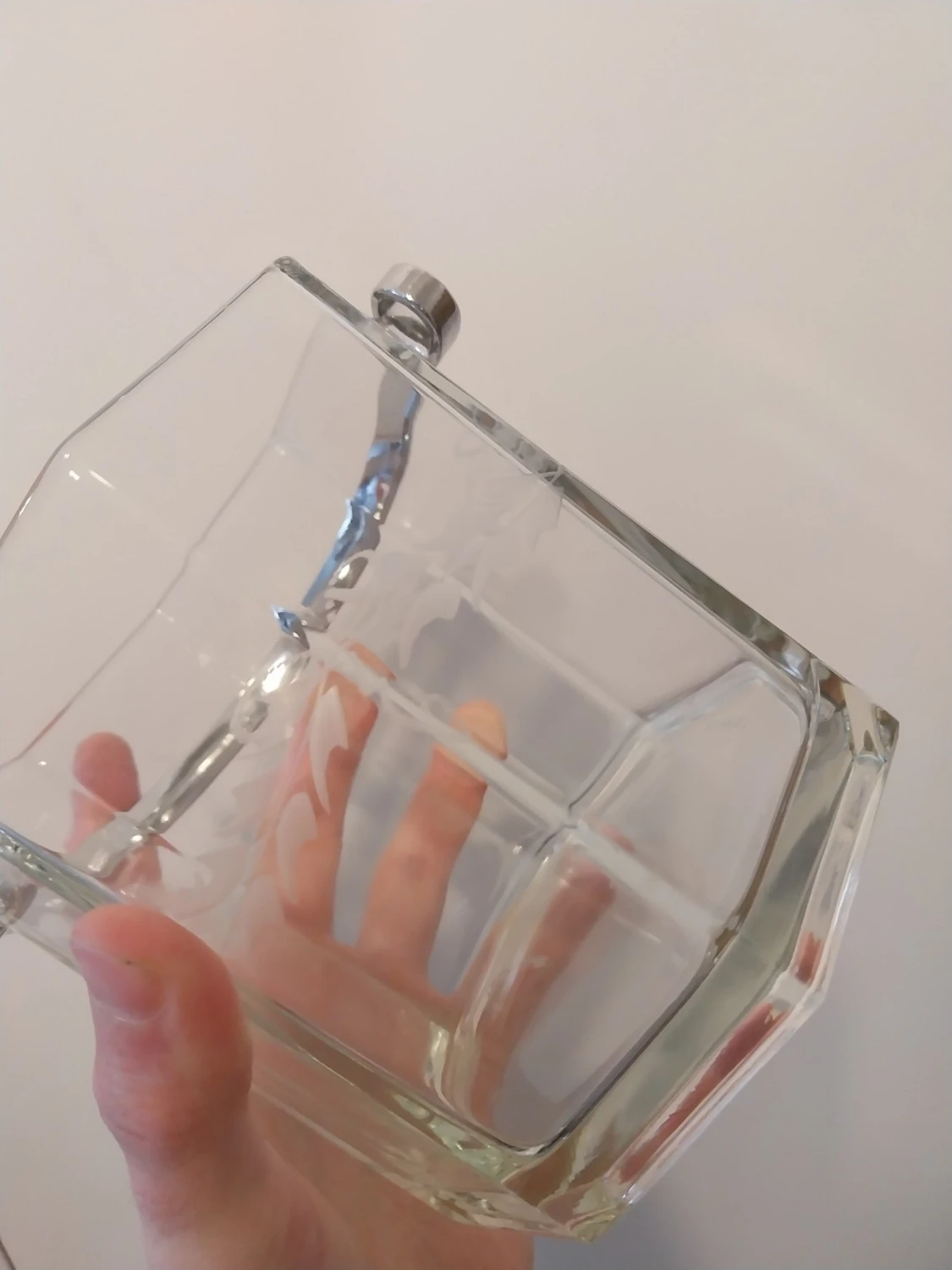 Sexkantad ishink i glas med handtag - 5