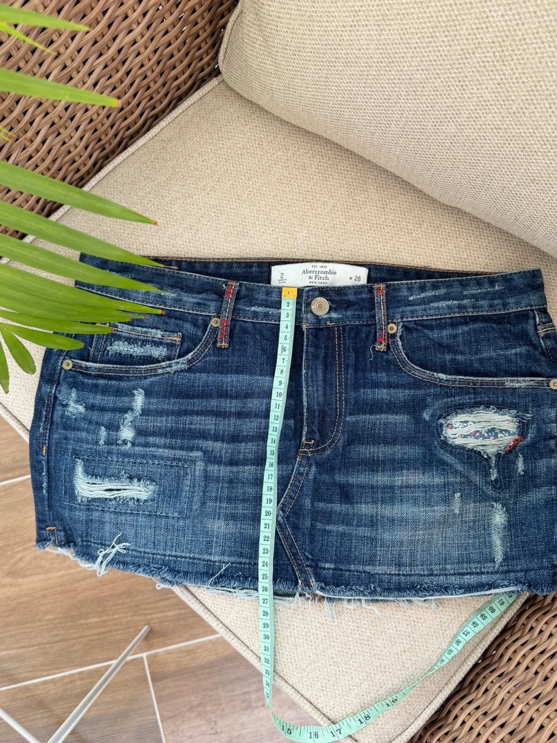 Lågmidjad jeanskjol  - 3