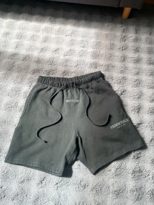 Essentials shorts - Säljer ett par svarta Essentials fear of god shorts för att dem inte passade mig. Jag har använt dem en gång i nästan 10 minuter men inget mer, jag skulle säga att dem är helt nya i skicket fast jag gick lite i dem.