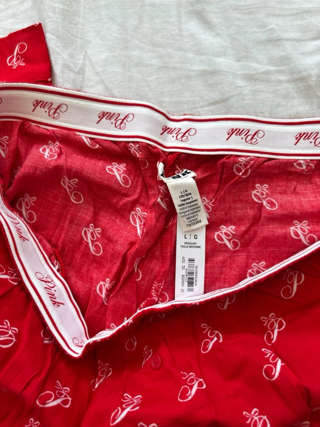 Röda pyjamasbyxor från Pink - 1