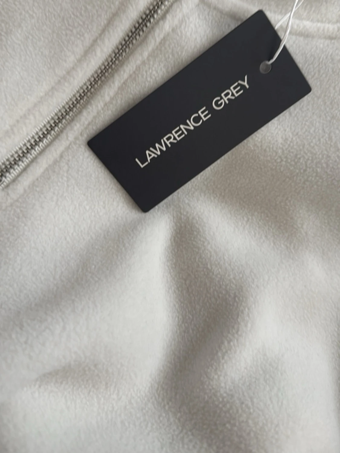 Beige fleece-tröja med halv dragkedja - 2