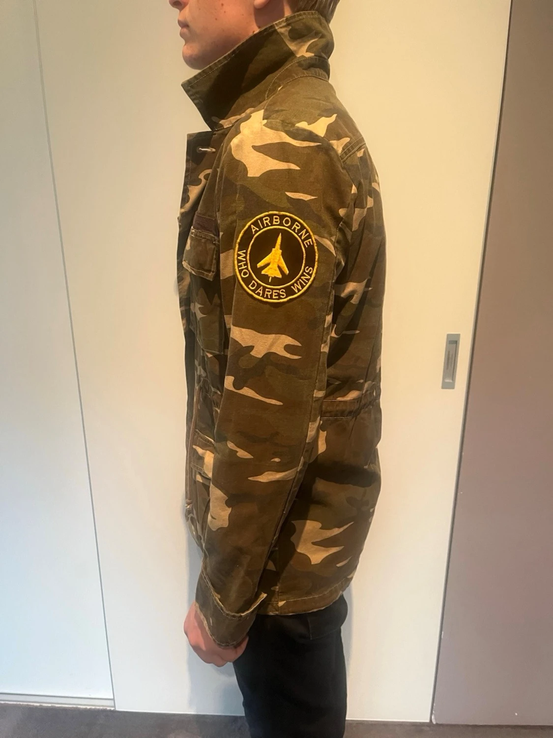 Camouflage vindjacka med snörning - 3