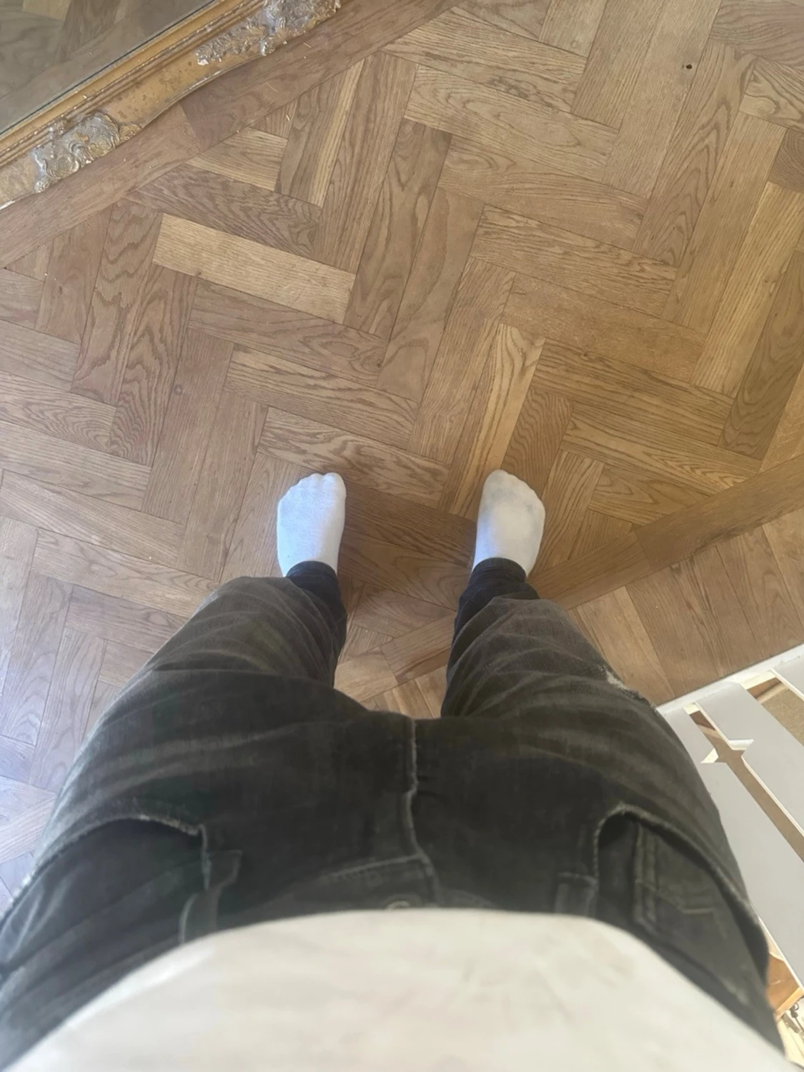 Svart/ gråa slim fit jeans från Replay  29/30 - 2