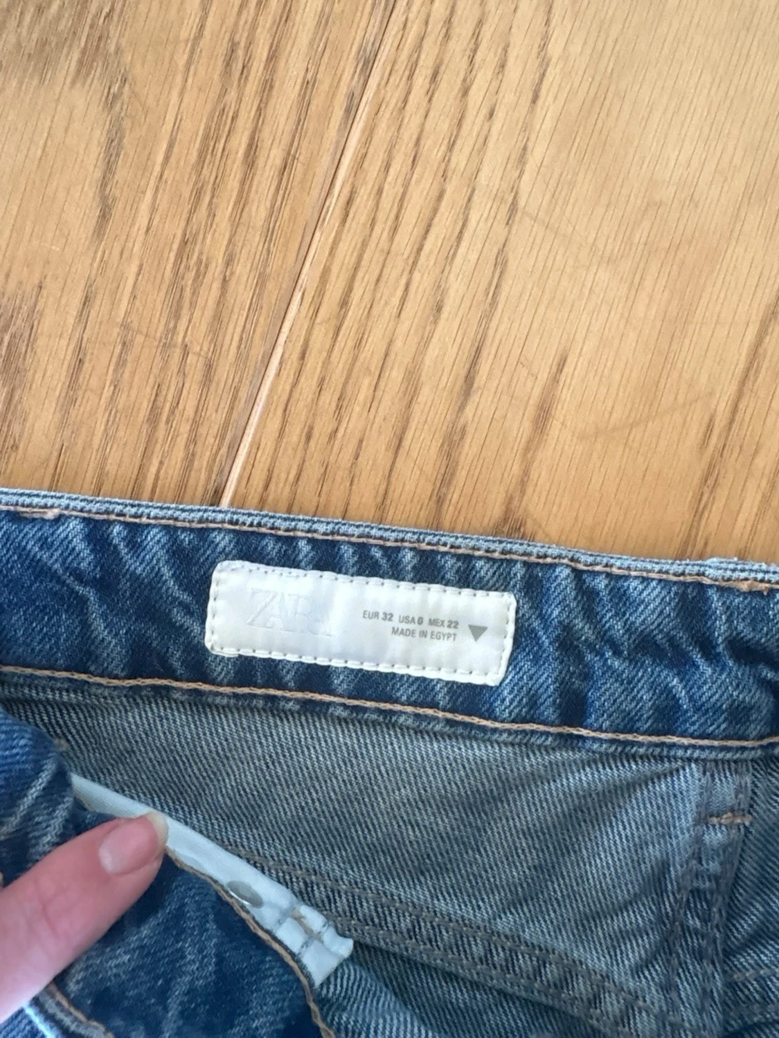 Blå raka jeans med vintagekänsla låg midja Zara - 3
