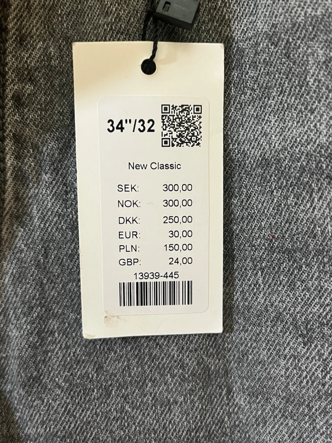 Nya Grå raka jeans New Classic 34/32 Mid Standard - 1