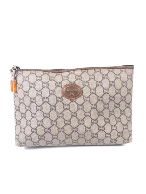 GUCCI GG Plus Clutch Bag - •The clutch  has been gently used and is in very good condition • Size: One Size •Color: Beige •Retail price: 5000+ •Height: 17cm Depth: 7.5cm Length: 28cm